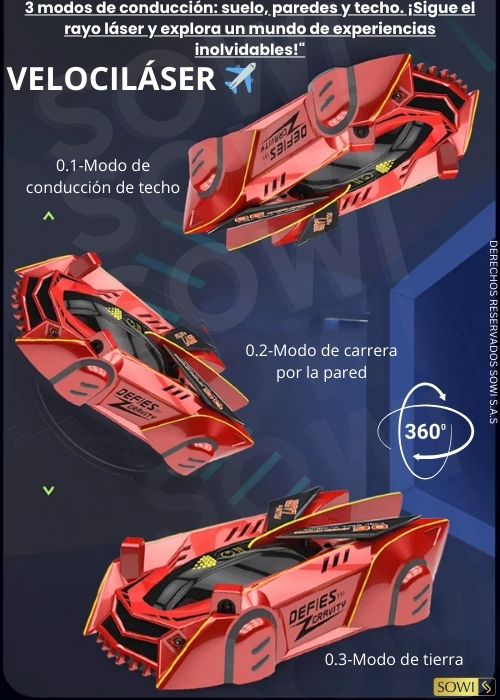 🎁🎄CARRO TREPA PAREDES CON SENSOR DE MOVIMIENTO 🏎️