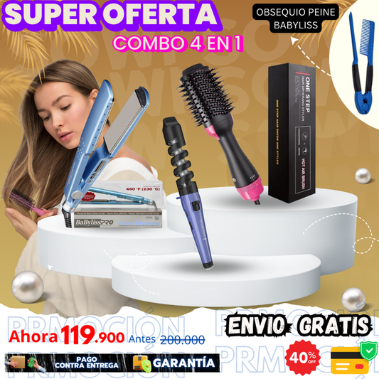 COMBO KERATINA 4 EN 1+ OBSEQUIO DE PEINE  BABYLISS 🎁