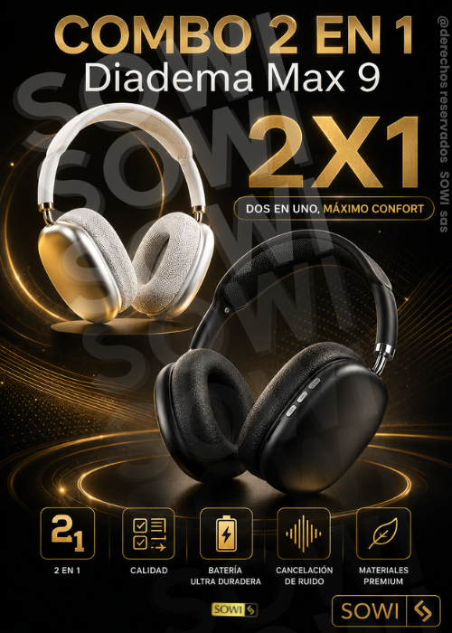 Combo  Diadema Max 9 😍✅🚨