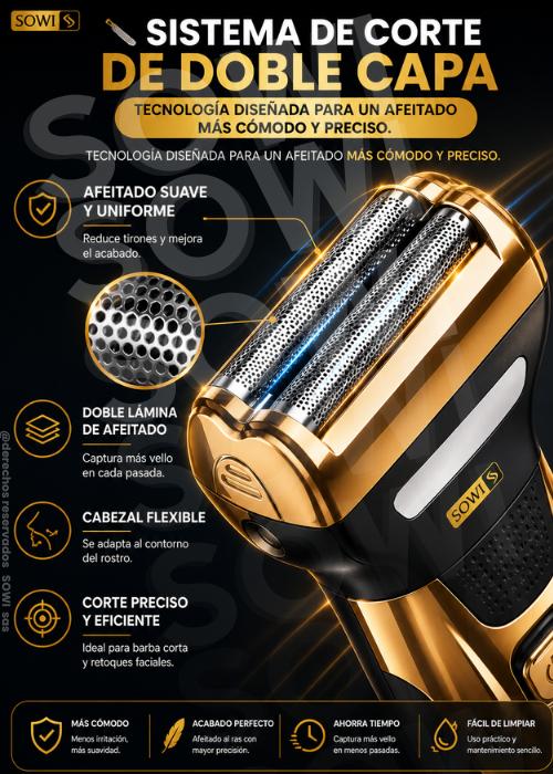 😍 Kit de Barbería 9 en 1: Máquina de Corte + Afeitadora 3 en 1 + Accesorios😍