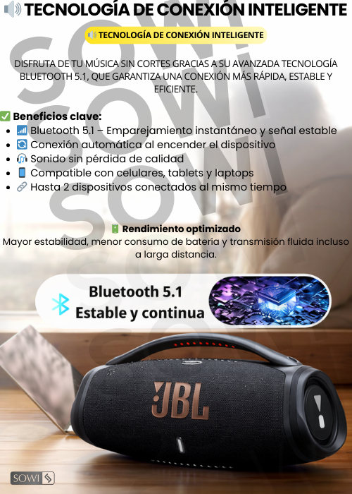 🔈Sonido Potente y Diseño Moderno Boombox 3 🔈