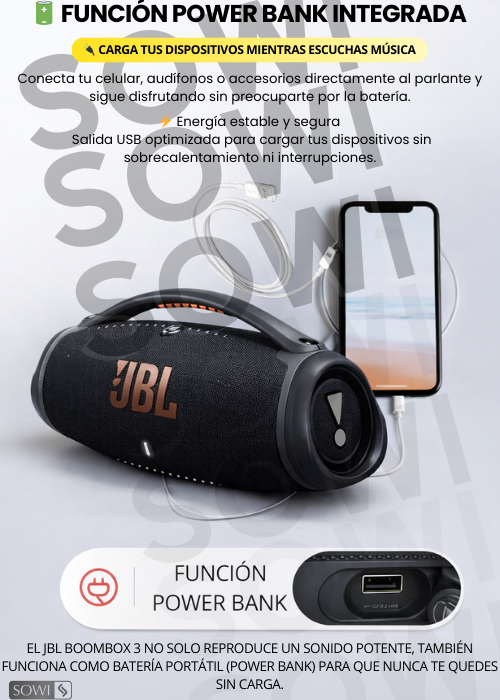 🔈Sonido Potente y Diseño Moderno Boombox 3 🔈