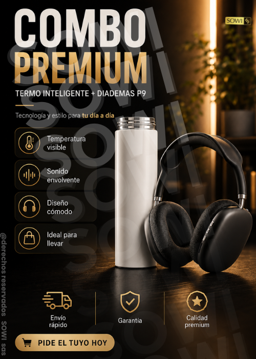 Combo Diadema Max + Termo inteligente 😍✅🚨